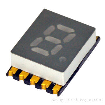 0.2-inch Single SMD LED Digit Display, Red Color, 640nm, Common Anode